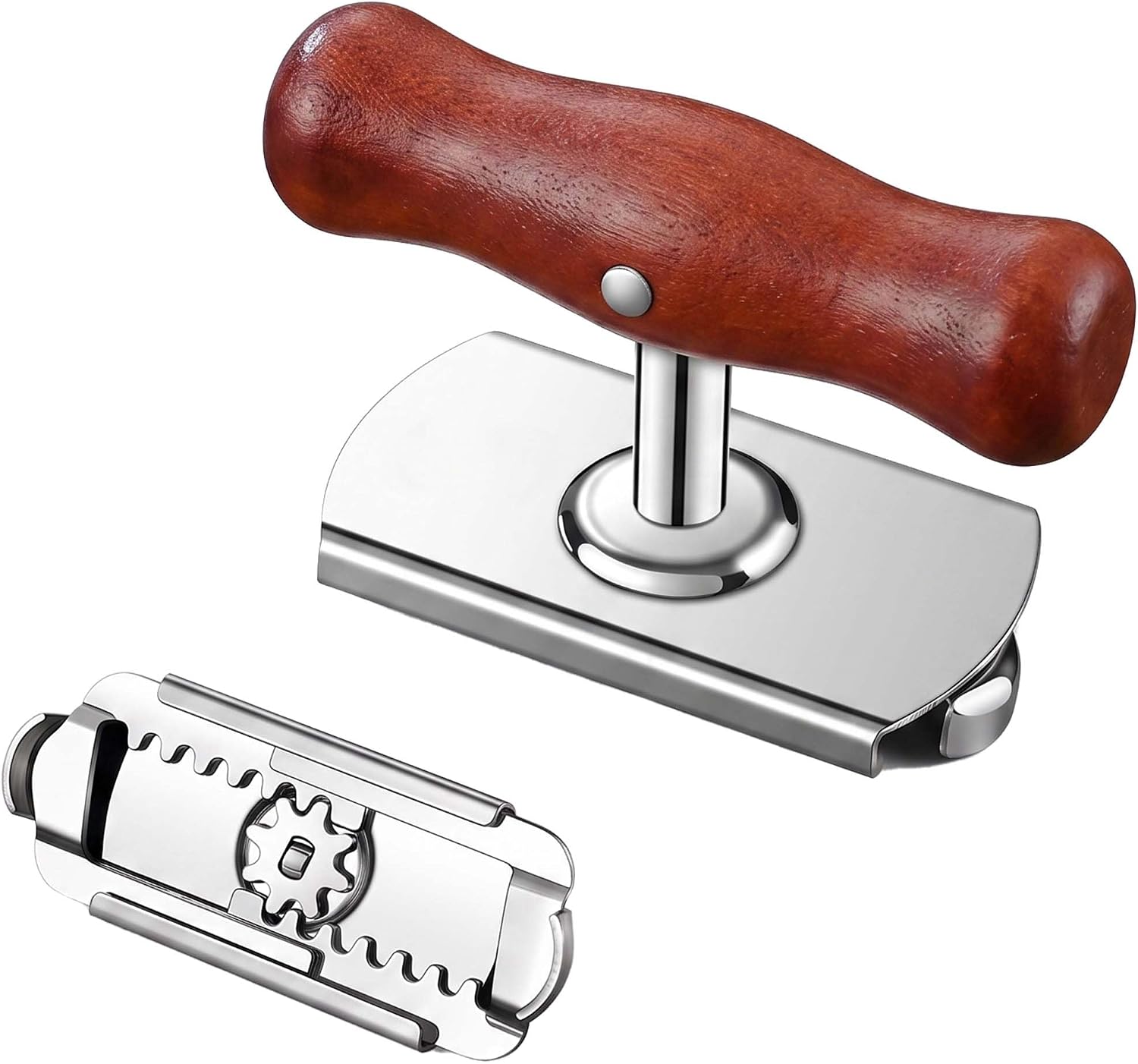 Dosenöffner Mit Rutschfestem Massivholzgriff, Verstellbarer Manueller Dosenöffner Aus Edelstahl, Praktischer Küchenhelfer Zum Öffnen Von Gläsern Und Dosen, Geschenk Für Senioren, 1 Stück