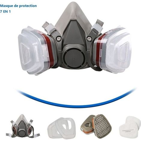 Wiederverwendbare Atemschutzmaske Mit Staub- Und Gasfiltern, Verstellbare Halbmaske Zum Streichen, Schleifen, Für Chemische Arbeiten Und Heimwerkerarbeiten.