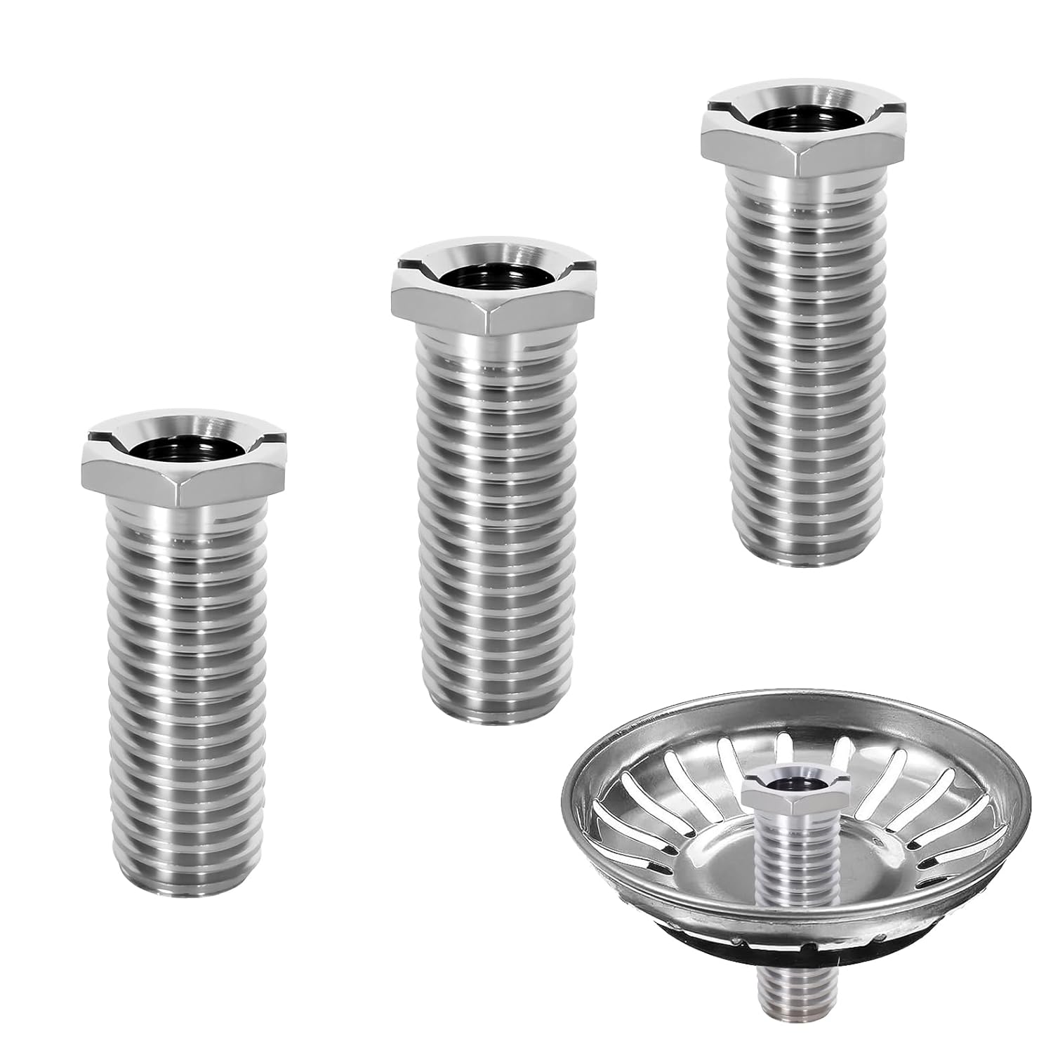 Stück M12 X 35 Mm Hohlschrauben Für Edelstahlspülen, Siebeinsatzschrauben Für Küchenspülen, Geeignet Für Bars Und Spülbecken Mit Sieb