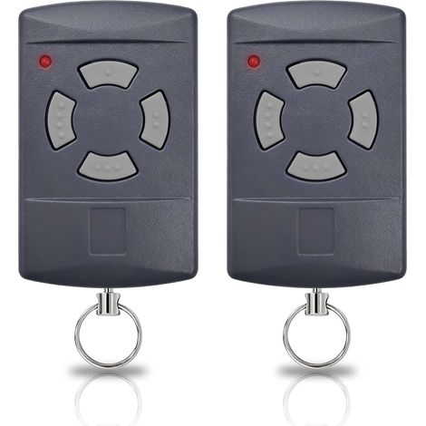 Télécommande De Porte De Garage Grise 40,685 Mhz Avec Boutons-poussoirs Télécommande 4 Canaux Pour Ouvre-portes De Garage, Compatible Avec La Fréquence 40,685 Mhz, Lot De 2