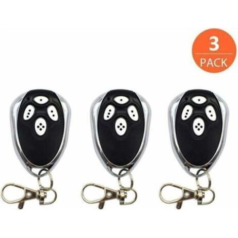 Télécommande Porte Garage - 433,92 Mhz - Code Tournant - Compatible Alutech At-4 An-motors - Lot De 3