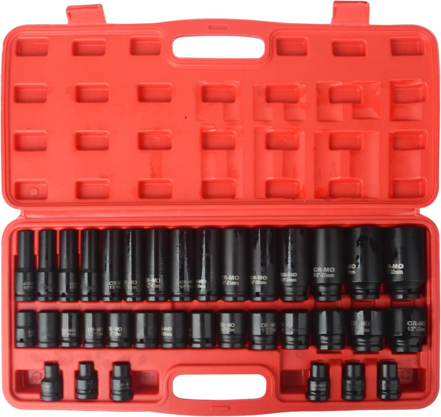 Satz Mit 35 1/2"-schlagschrauber-einsätzen, 10-32 Mm Und 8-32 Mm