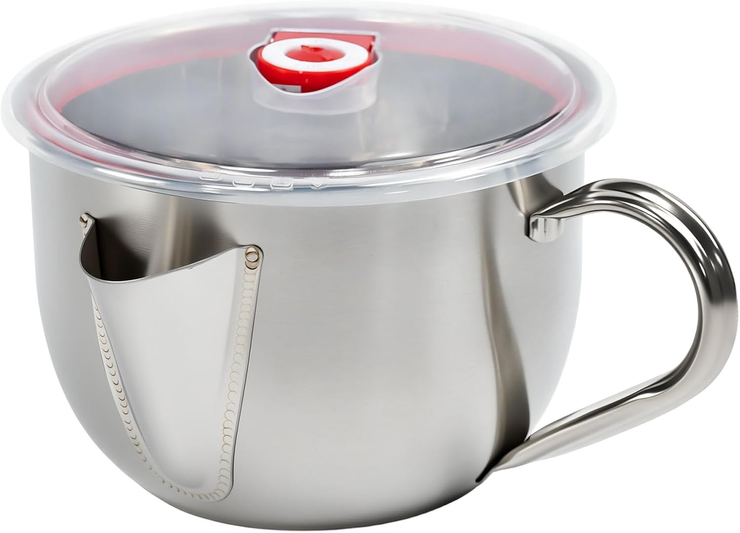 Fettabscheider Aus Edelstahl 304, 1000 Ml, Mit Deckel Und Bürste, Vielseitig Einsetzbar Für Induktionskochfelder, Ölfilter