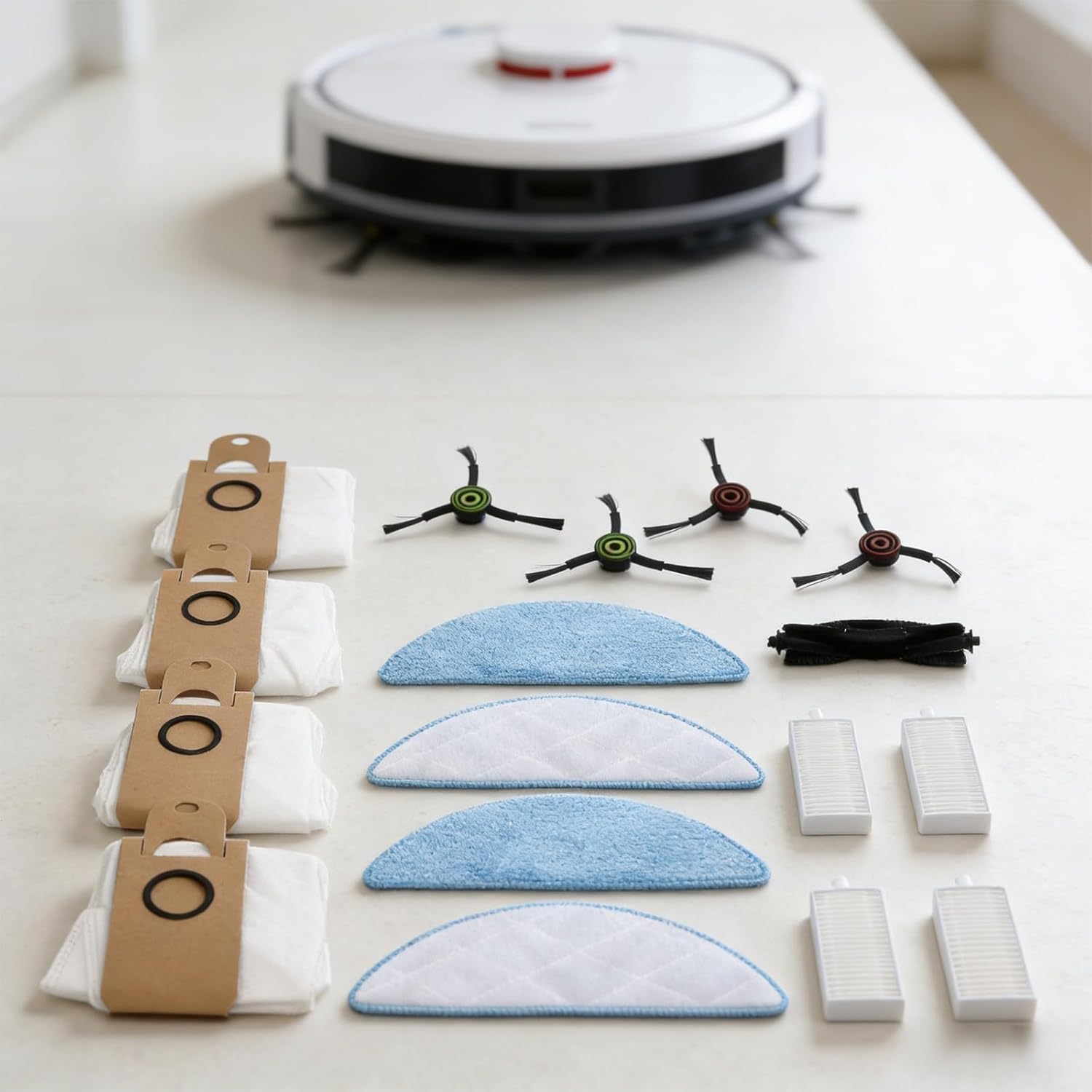 Lydsto R5 R5d Reinigungsbeutel-set Für Haupt- Und Seitenbürste, Nylon Und Kunststoff, Mikrofaser, Reinigt Effektiv Schmutz Und Böden