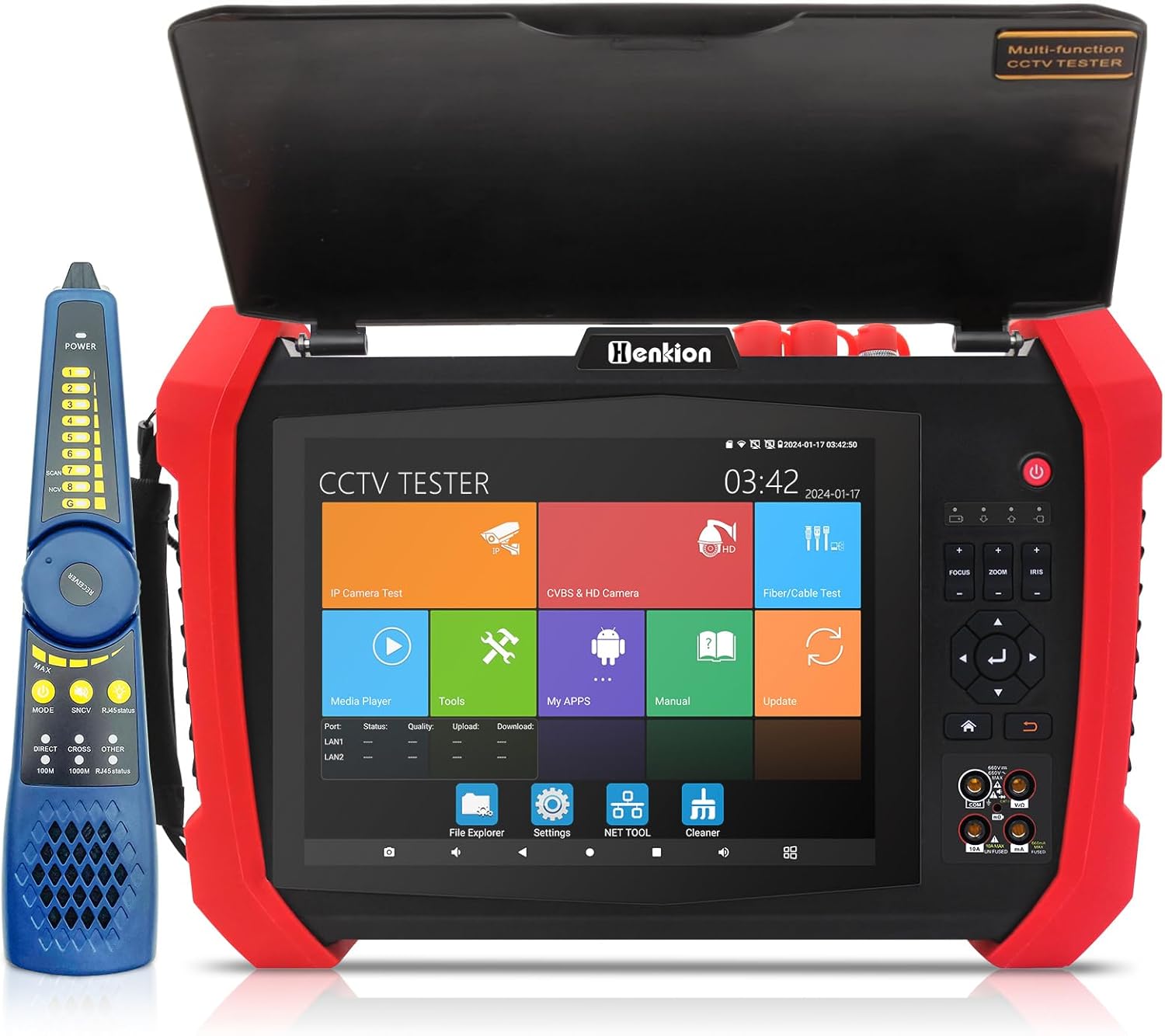 Ipc Cctv-tester H20-movtadhsef 8k 32mp 12mp Ip-kameratester Poe++ Max. 90w Hd 8mp Kameratester Tvi/cvi/ahd/sdi/cvbs Dmm Tdr Wlan-netzwerktools Rj45-kabeltester 2-kanal-sfp-port Hd Vga