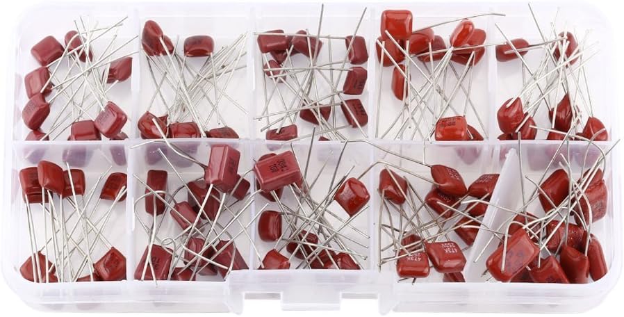 Sortimentsset Mit Metallisierten Polyesterfolienkondensatoren Von 10 Nf Bis 470 Nf, 100 Nf, 22 Nf, 33 Nf, 39 Nf, 47 Nf, 100 Nf, 150 Nf, 220 Nf, 330 Nf, 470 Nf – 100 Stück
