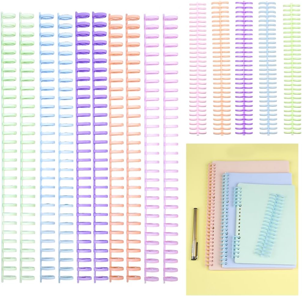 15 Stück 12 Mm 30-loch-kunststoffbindekämme, Spiralbindekämme, Binderinge Für Papier, Kunststoffkammbindemaschinen Für Diy-notizbücher