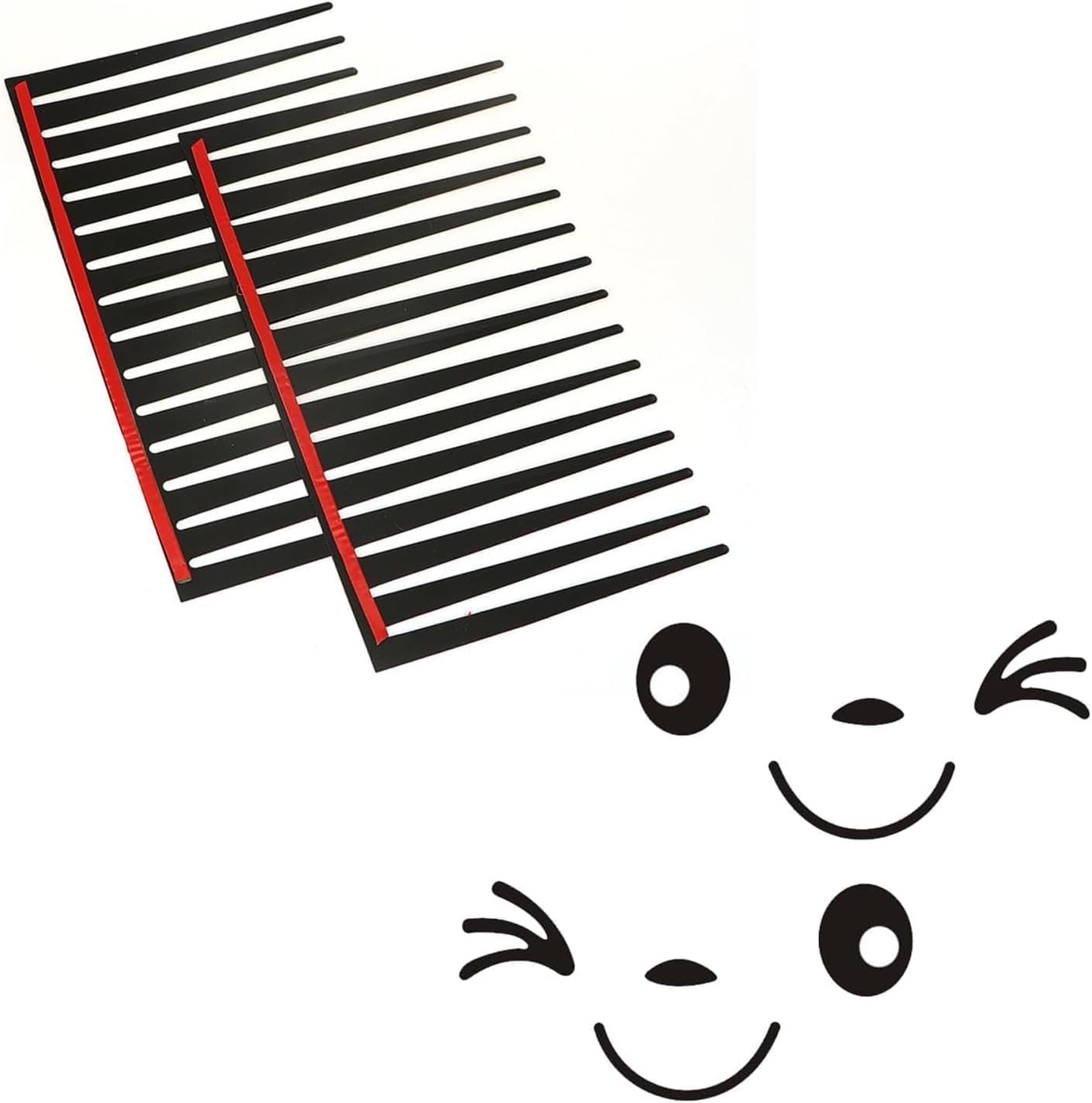 Auto-wimpern, Scheinwerferaufkleber, 2 Stück Auto-scheinwerfer-wimpern, 2 Smiley-spiegelaufkleber, Dekoratives Auto-styling-zubehör Für Scheinwerfer