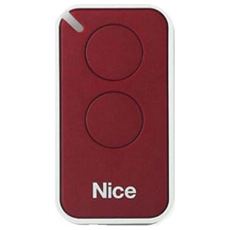 Télécommande Nice Inti 2r Rouge Fréquence 433.920 Mhz