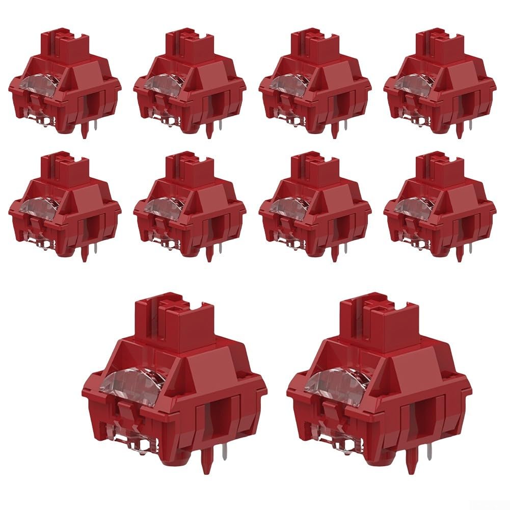 10xttc V2 Silent Pre-lubricated Linear Switches Rgb Dual Silent Für Mechanische Tastaturen Und Individuelle Tippanpassung (rot)
