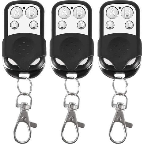 Lot De 3 Télécommandes Universelles À Code Fixe Avec Fréquence De 43392 Mhz Pour Portail Automatique