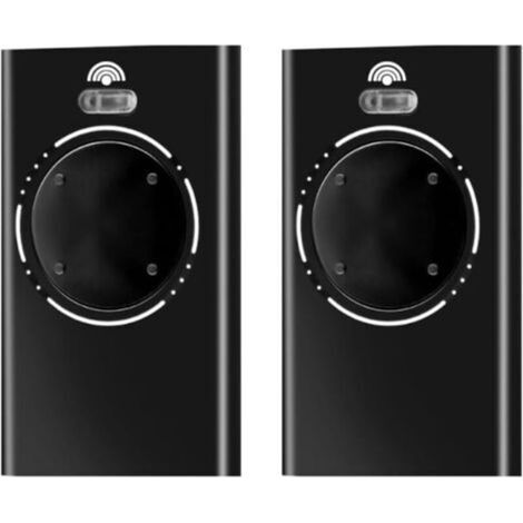 Lot De 2 Télécommandes Porte De Garage - 868 Mhz - 4 Canaux - Compatible Slh 868 - Noir