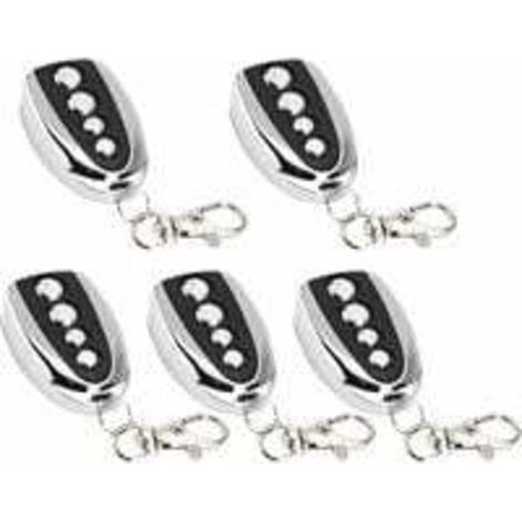 Lot De 5 Ouvre-porte De Garage - Télécommande Universelle 433 Mhz - Clonage Portail Et Garage - Compatible Modèles Pt2262 Hs1527 Rt1527 Sc2262 - 4 Boutons