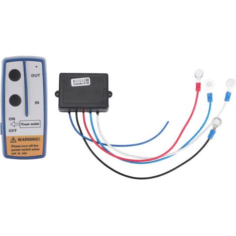 Télécommande Treuil Sans Fil - Système Contrôle 12 V - Pour Treuils 8000 À 17500 Lb - Portée 15 M - Noir - 1 Pièce
