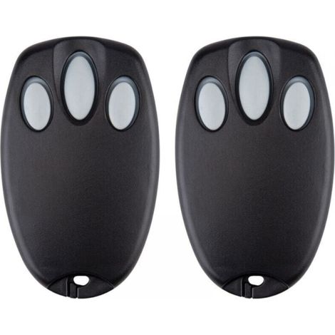 Émetteur Porte De Garage - 433,92 Mhz - Compatible Merlin+ C840 C945 Ml500 Ml700 - Contrôle 3 Portes - Code Roulant - Lot De 2