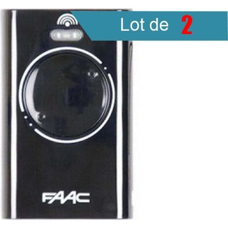 2 Télécommandes - Télécommande Portail - 868 Mhz - Rolling Code - Pour Porte De Garage - Noir