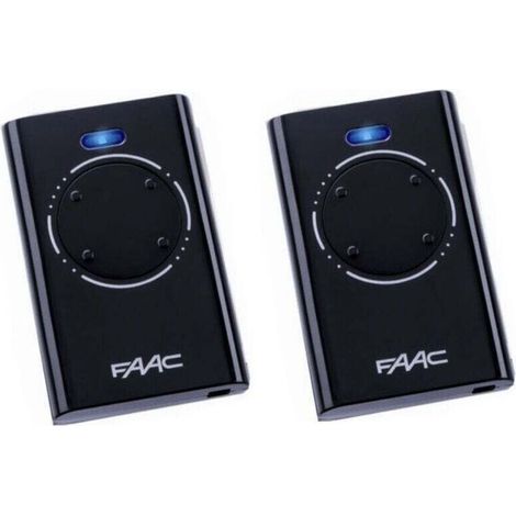 2 Télécommandes - Télécommande Portail - 4 Boutons - 868 Mhz - Rolling Code - Pour Automatismes Portails Et Portes De Garage - Noir