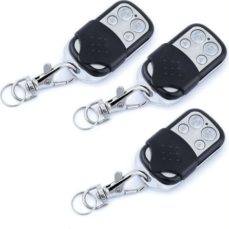 Télécommande Portail - Lot De 3 - Fréquence 433,92 Mhz - Compatible Code Fixe - Pour Portail Automatique Garage Porte Électrique