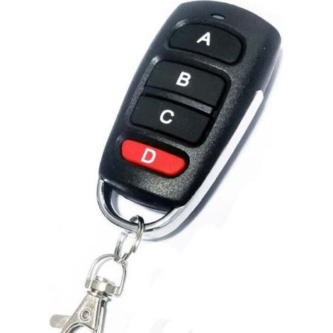 1 Télécommande Portail Universelle - 4 Boutons - 433 Mhz - Pour Porte Électrique Garage Portail Barrière - Dimensions 75 X 35 X 18 Mm