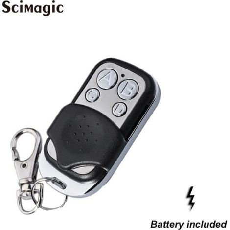 Télécommande Porte De Garage 433,92 Mhz Code Fixe 2 Canaux Compatible Avec Moteurs De Porte 1 Pièce
