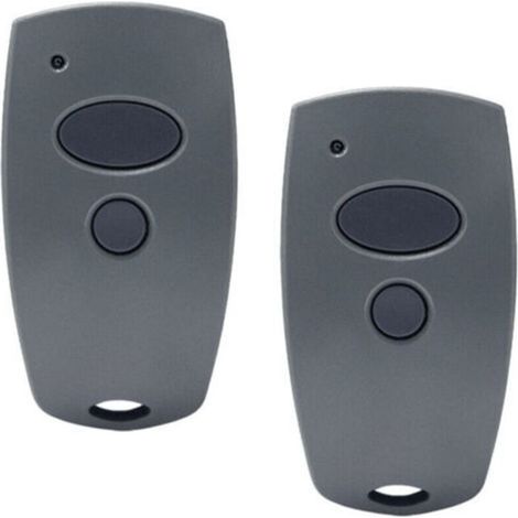 2 Télécommandes Porte Garage - 868 Mhz - Compatible Modèles Marantec D302-868 D304-868 D321-868 D384-868 D313-868 D323-868 D382-868 - Dos Noir