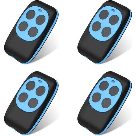 4 Télécommandes Universelles Portail - Copieuse Sans Fil - Compatible Codes Fixe 2262/1527/2240/sc5262/ht600 - Pour Porte De Garage Et Automatismes