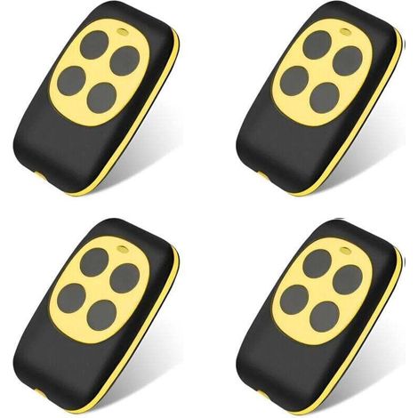 Telecommande Universelle Portail - 4 Boutons - Rolling Code - Compatible Codes 2260 2262 1527 Sc5262 Ht600 - Pour Porte De Garage Et Automatisation Domestique - Lot De 4