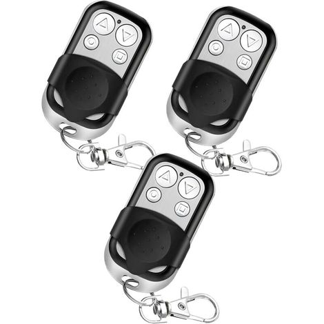 3 Pièces Télécommande Universelle Portail 433,92 Mhz Code Fixe - Bip Garage Universel Copieuse 4 Canaux - Badge Portail Compatible Came, Faac (non Rolling Code) - Emetteur Porte De Garage Avec Pile