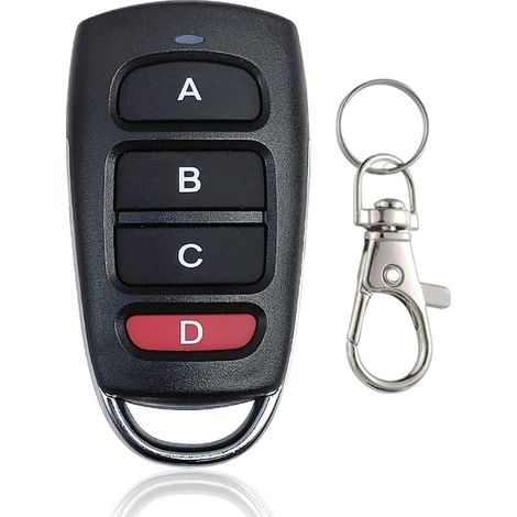 Qazqa Telecommande Universelle Portail Télécommande De Portail Telecommande Universelle Porte Garage 433,92 Mhz Télécommandes De 4 Touches Duplicateur De Code Fixe 1pc