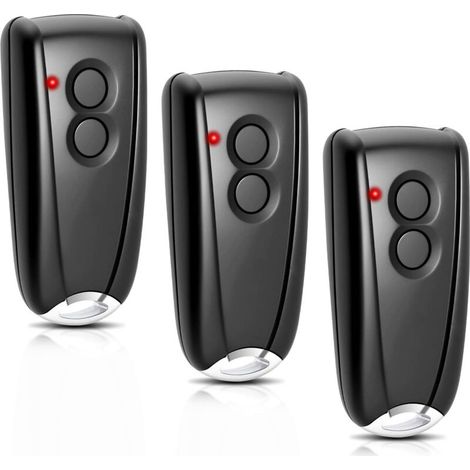 Télécommande Porte Garage - 433,92 Mhz - Compatible Ecostar Rsc2433 Rse2433 Rsz1433 Liftronic 500 700 800 Portroic D2500 D5000 S4000 - 3 Unités