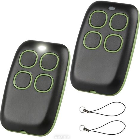 Télécommande Universelle - 4 Boutons Programmables - Fréquence 250 À 913 Mhz - Pour Portails Portes De Garage Volets Roulants - 2 Pièces