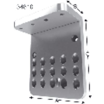 Hirnholzverbinder, Aluminium, EL 40-B-VE1