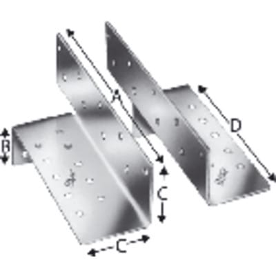 Sparrenfußverbinder, Stahl verzinkt, SFHM-B-VE1