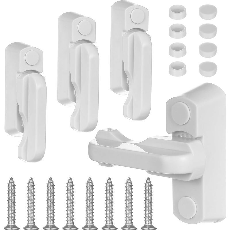4 Fenstergriffe. Sicherheitsschloss. Pvc-fensterschloss. 90°-drehung. Robustes Abs. Für Zuhause.