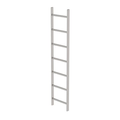 Schachtleiter gebeizt 7Sp, B innen 400 außen 440mm, L 1960mm