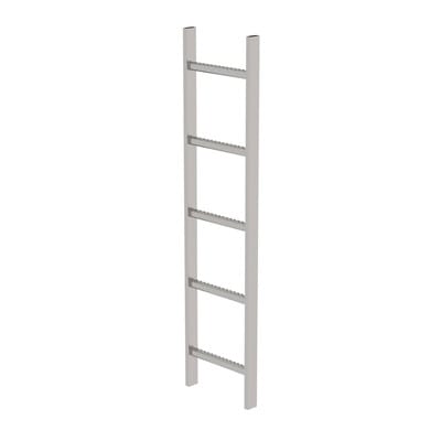 Schachtleiter gebeizt 5Sp, B innen 300 außen 340mm, L 1400mm
