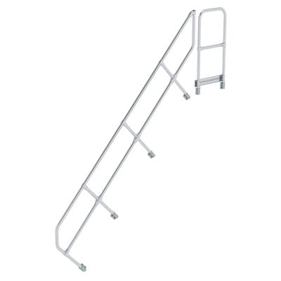 Handlauf Aluminium für Treppe 45° Stufenanzahl 11, Stufentiefe 225mm