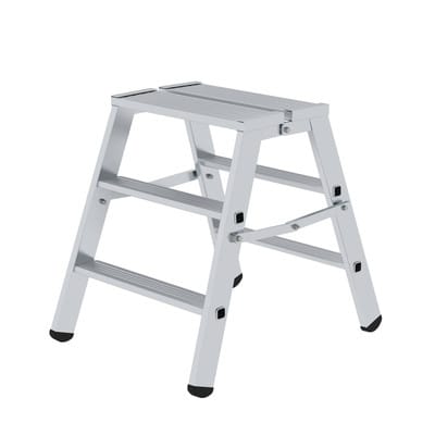 Stufen-Stehpodest klappbar, beidseitig begehbar, 2x 3 Stufen, Höhe 690mm