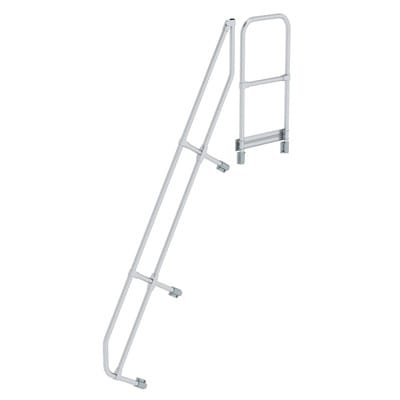 Handlauf Aluminium für Treppe 60°, Stufenzahl 9, Stufentiefe 225mm