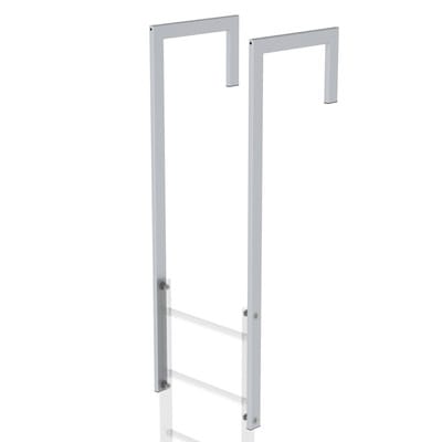 Ausstiegsholm Steigleiter abgewinkelt, Aluminium eloxiert, Nutzlänge 1200mm
