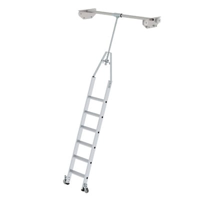 Regalleiter, 6 Stufen, drehbar, senkr. Einhängehöhe 2.590mm