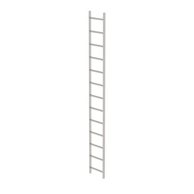 Schachtleiter gebeizt 13Sp, B innen 400 außen 440mm, L 3640mm