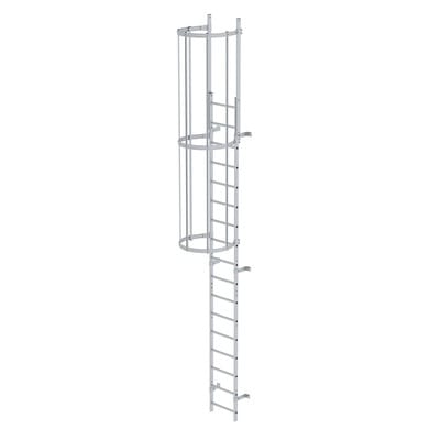 Steigleiter, einzügig, Steighöhe 4760mm Aluminium eloxiert, L 5960mm