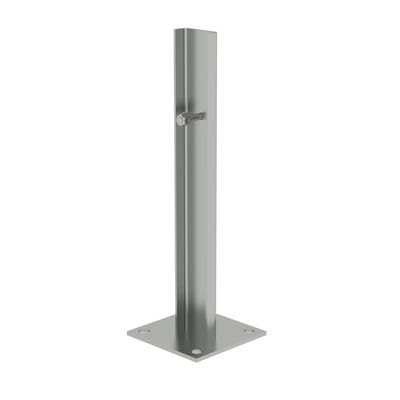 Fußplatte für Steigleiter Stahl verzinkt, 120 x 120mm, Bohrung ø13mm