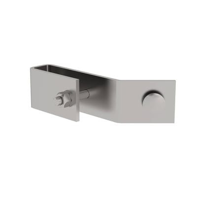 Schienenbefestigung Steigschutzsystem V4A Leiterholm f. Holm 50x20mm