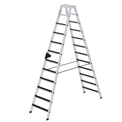 Stehleiter clicp-step 2x12 Stufen, Aluminium beidseitig begehbar, H2790mm B700mm
