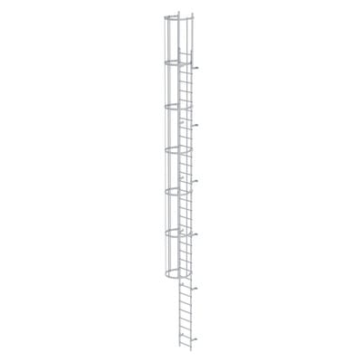 Steigleiter, einzügig, Steighöhe 9520mm Aluminium farblos eloxiert, L 10720mm