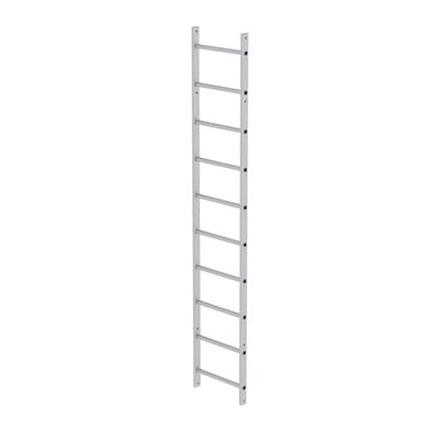 Leiternteil, 10 Spr., L 2800mm, B 520mm, Aluminium eloxiert