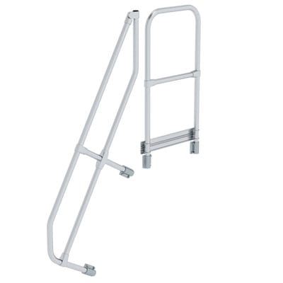 Handlauf Aluminium für Treppe 60°, Stufenzahl 5, Stufentiefe 225mm