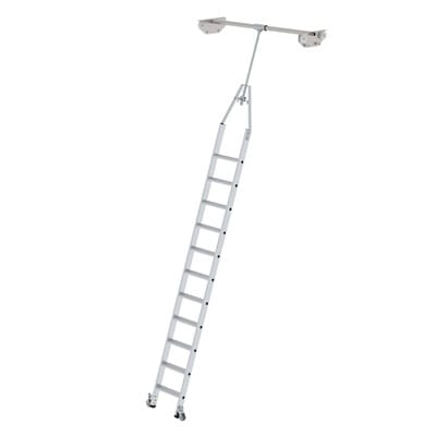 Regalleiter, 11 Stufen, drehbar, senkr. Einhängehöhe 3.760mm